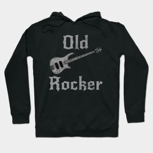 Old Guys Rock, Bass Guitar Father's Day Retirement Bassist Hoodie